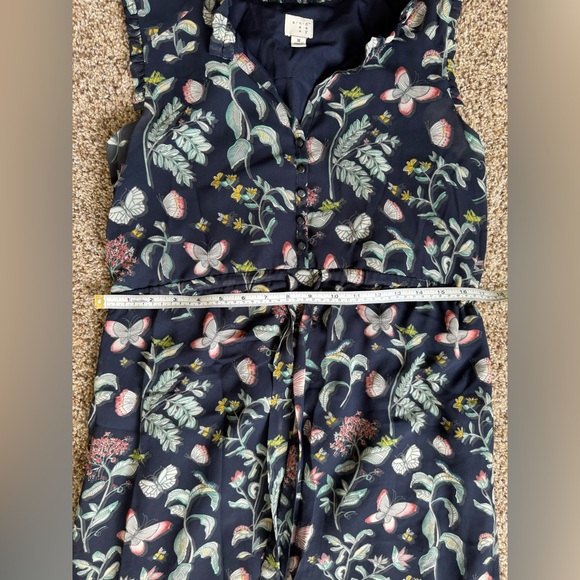 Blue Flower Bird Summer Dress - Size Medium - Picture 4 of 6